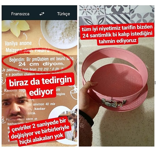 Fransa'dan Gelen Kek Paketindeki Tarifi, Çeviriyle Çözmeye Çalışan Twitter Kullancısının Güldüren İmtihanı