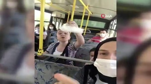 Otobüste Maske Takmayan Kadın, Kendisini Uyaran Yolculara Saldırdı