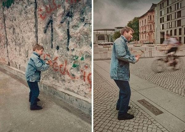 8. Berlin Duvarı ile önce-sonra çekimi.