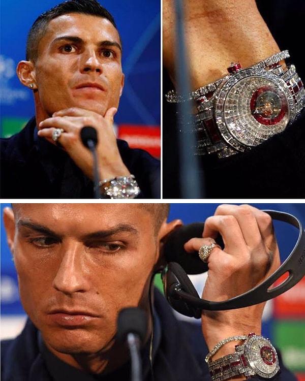 5. Dünyaca ünlü futbolcu Cristiano Ronaldo'nun saatinin fiyatı dudak uçuklattı!