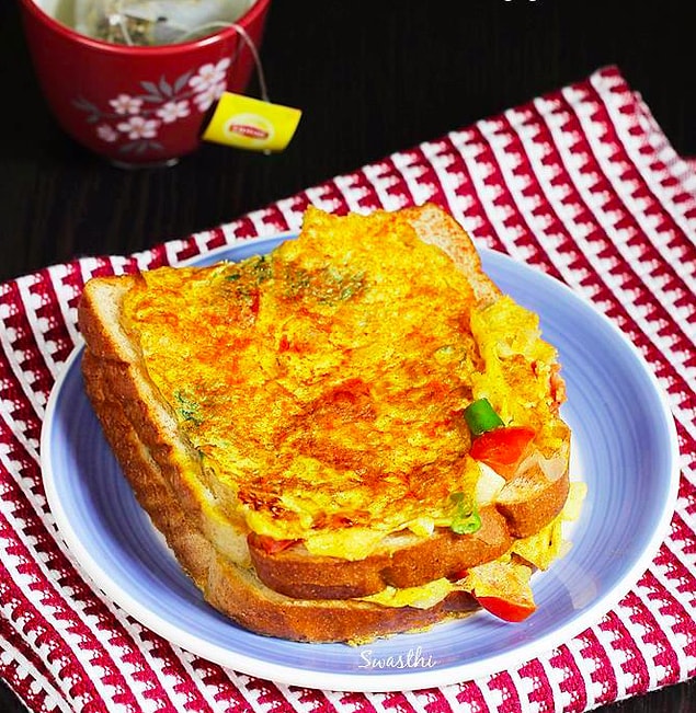 6. Hem karbonhidrat hem protein deposu: Yumurtalı tost