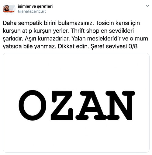 İsimlerden Yaptığı Tespitlerle Ne Şeref Ne De Karakter Bırakan Hesabın Birbirinden Komik Analizleri