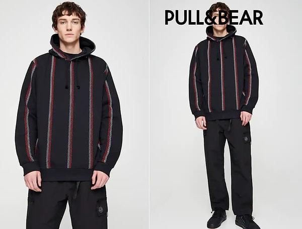 5. Tipik bir Pull&Bear erkeği, çok tarz! Çizgili sweatshirt'ün 2 rengi var ve şu anda %50 indirimde!