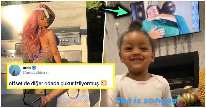 Ee Bayrakları Asmıyor muyuz? Dünyaca Ünlü Şarkıcı Cardi B Kızı ile Oynarken Arkadan Gelen Muhteşem Yüzyıl Görüntüleri Herkesi Şok Etti