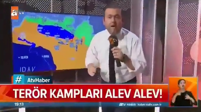 Sınır Ötesi Askeri Operasyonu Stüdyodan Sunan ATV, Habere Aksiyon Tadı Katabilmek İçin Kamerayı Salladı