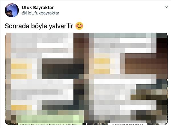 Merve Bayraktar, Ufuk Bayraktar'ın kendisine gönderdiği özür mesajlarını da yayınladı.