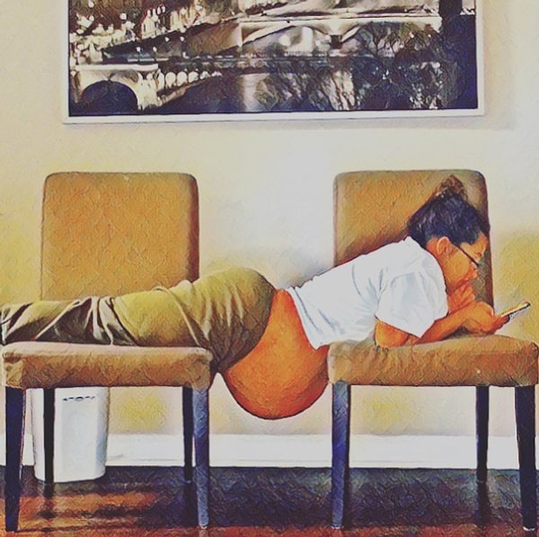 1. "Я нашла такое решение, когда не смогла лежать на животе."