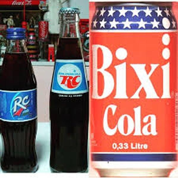 14. Coca Cola'ya erişemediğimiz zamanlarda alternatif olarak piyasaya sunulmuş Bixi Cola ve RC Cola. Bu iki kolanın en önemli olayı daha ucuz ve aşırı şekerli olmasıydı. Şimdi ikisi de hayatımızda nostaljik birer anı olarak kaldı...