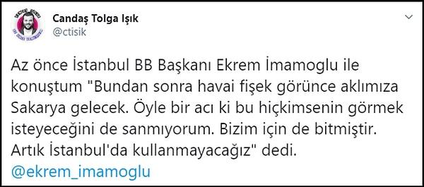 İBB Başkanı Ekrem İmamoğlu resmen duyurmadı ancak Gazeteci Candaş Tolga Işık, İstanbul'da da aynı kararın alındığını söyledi. 👇