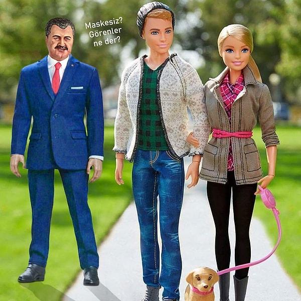 4. Önce maske Barbie.