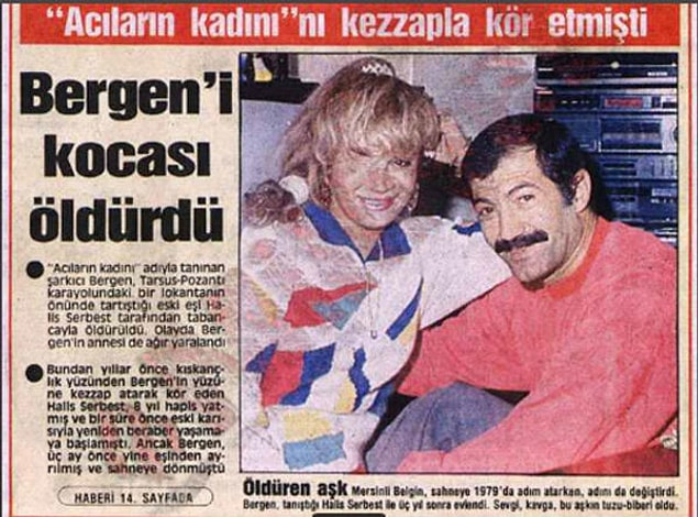 10. 'Acıların Kadını' adıyla anılan şarkıcı Bergen'in uğradı şiddet ve hayatını kaybetmesi ise gerçekten oldukça sarsıcı...