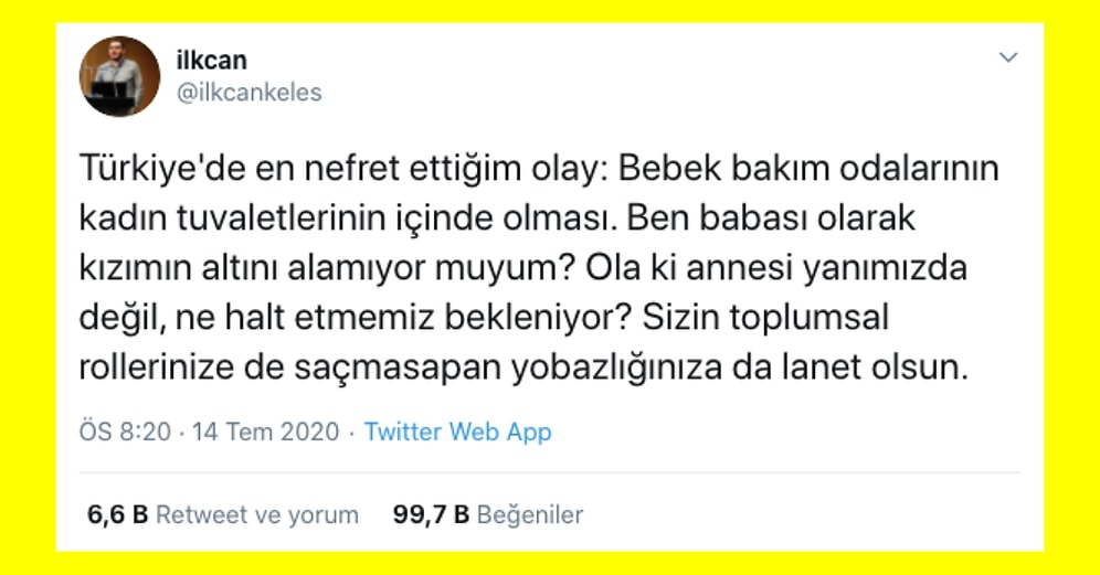 Bebek Bakım Odalarının Kadınlar Tuvaletinde Olmasına İsyan Eden Bir Babaya Gelen Çağ Dışı Tepkiler ve Toplumsal Rollerin Anlamsızlığı