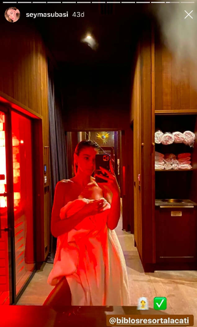 7. Şeyma Subaşı, Instagram hesabından paylaştığı havlulu poz ile ortalığı kasıp kavurdu!