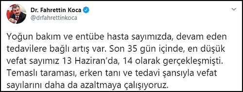 Sağlık Bakanı Koca: Yoğun Bakım ve Entübe Sayımızda Artış Var