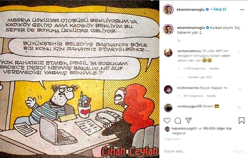 İmamoğlu'ndan Karikatürlü Paylaşım:'Kurban Oliyim, Hiç Haberim Yok'