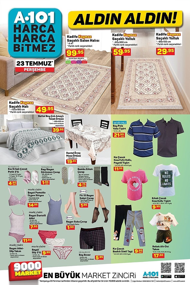 Halı ihtiyacı olanlar Perşembe gününü beklesin.