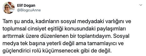 Aslında anlatmak istediği sadece tweet atmakla kalmamalı harekete geçmeliyiz olsa da, sosyal medya aktivizminin bu konuda küçümsenmeyecek etkileri olduğunu biliyoruz.