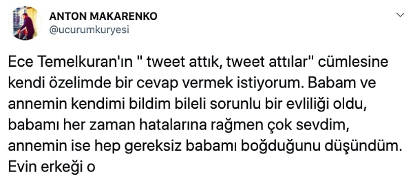 Şimdi geliyoruz cinsiyet eşitliği konusunda bilinç oluşturmaya...Twitter'da 'ucurumkuryesi'nin tam da bu konuda çok güzel bir hikayesi var, sizi baş başa bırakıyoruz.