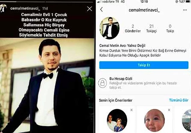 11. Pınar Gültekin'in öldürülmesinin ardından katil Cemal Metin Avcı için destek sayfasının açılması...