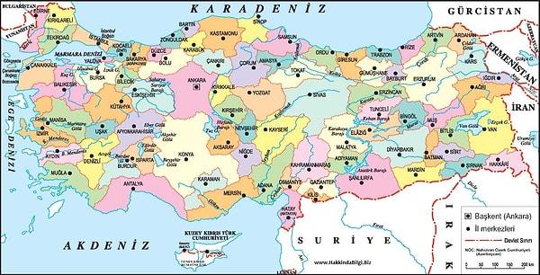 4. Ülkeyi kasıp kavuran bir seri katil var. Şimdiye kadar sırasıyla Samsun, İstanbul, Diyarbakır, Bitlis ve Artvin'de cinayet işledi. Sıradaki cinayeti nerede olacak dersin?