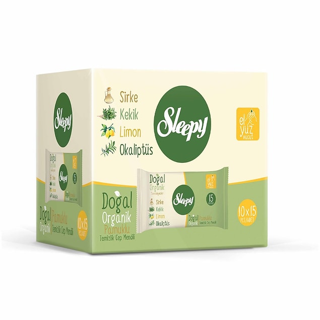 7. Sleepy doğal organik cep mendili de indirimli!