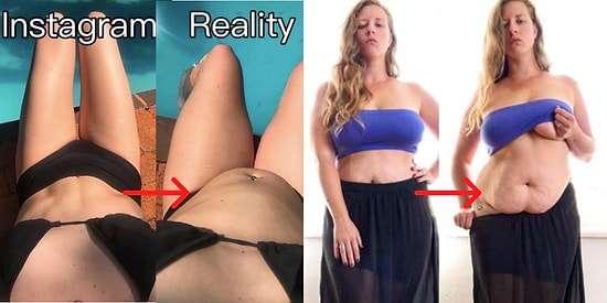 Instagram'daki ve Gerçek Hayattaki Hallerini Gördüğünüz Anda Doğru Poz Vermenin Önemini Anlayacağınız 10 Karşılaştırma