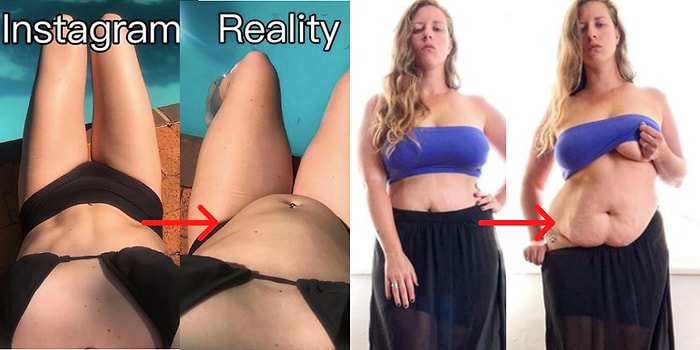 Instagram'daki ve Gerçek Hayattaki Hallerini Gördüğünüz Anda Doğru Poz Vermenin Önemini Anlayacağınız 10 Karşılaştırma