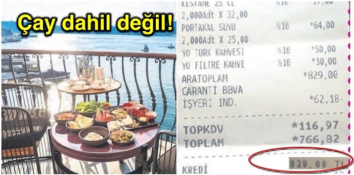 İstanbul'daki Bir Otelde Kahvaltı İçin Ödenen Hesabın Fişini Görünce Gözleriniz Yuvalarından Çıkacak