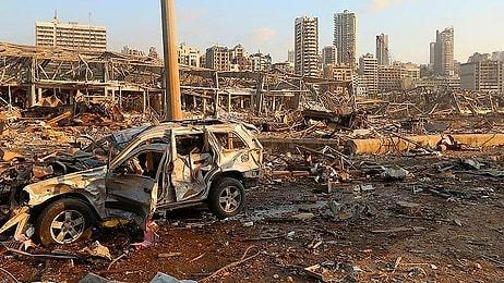 Beyrut'ta Meydana Gelen Patlamanın Arkasında Bıraktığı Enkazın Havadan Kaydedilen Görüntüleri