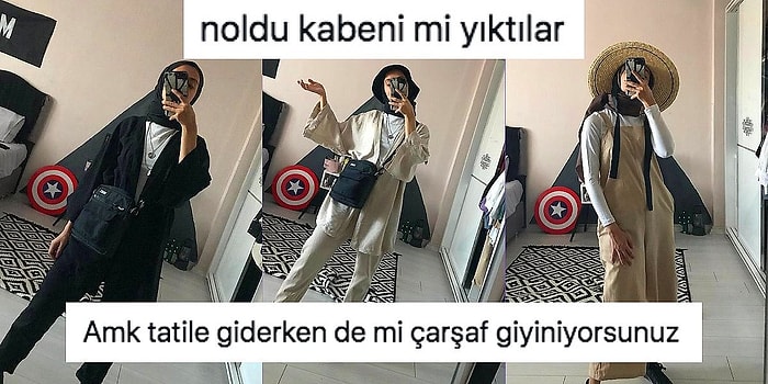 Başörtülü Genç Kadının Tatil İçin Yaptığı Kombin Fotoğraflarına Gelen Zorbalık Dolu Yorumlar ve Cevaplar!