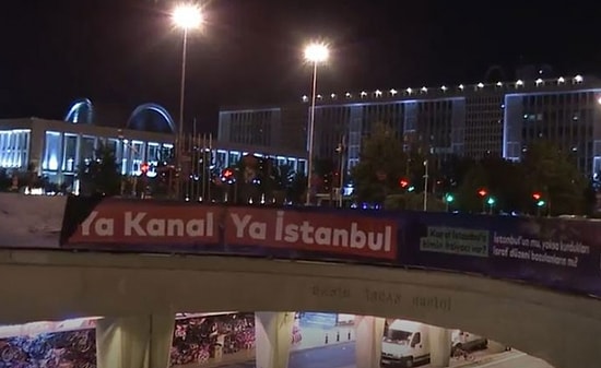 Gece Yarısı Operasyonu: İBB'nin 'Ya Kanal Ya İstanbul' Afişleri Kimliği Belirsiz Kişilerce Söküldü