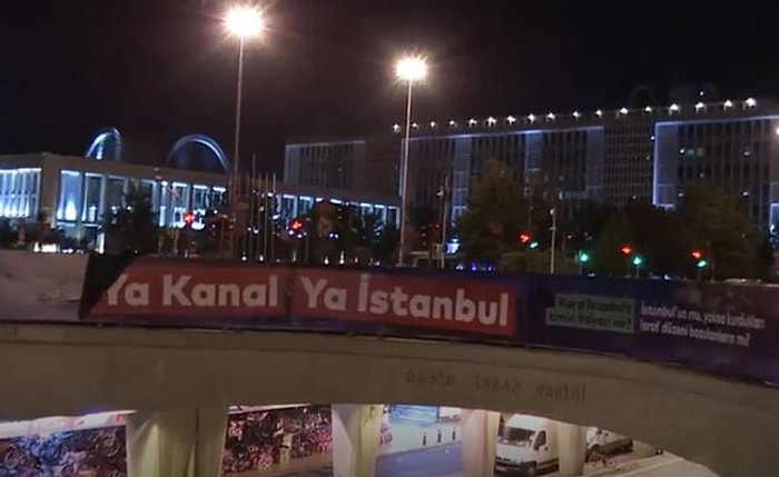 Gece Yarısı Operasyonu: İBB'nin 'Ya Kanal Ya İstanbul' Afişleri Kimliği Belirsiz Kişilerce Söküldü