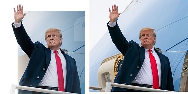 14. Трамп удлиняет пальцы с помощью фоторедактора для фотографий в соцсетях