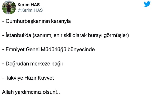 Ankara'dan Sonra İstanbul'da da 'Takviye Hazır Kuvvet Müdürlüğü' Oluşturuldu