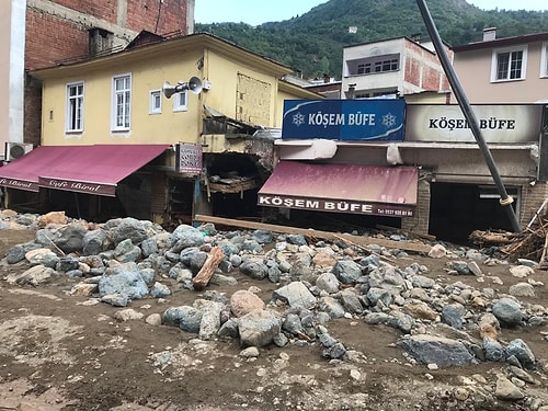 Giresun'da Sel Felaketinin Yarattığı Yıkım Objektiflere Yansıdı ????