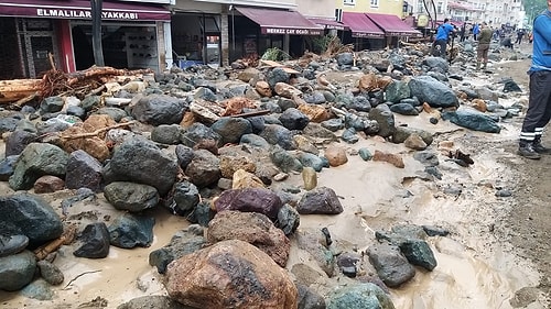 Giresun'da Sel Felaketinin Yarattığı Yıkım Objektiflere Yansıdı ????