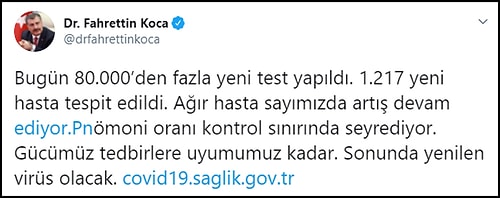 Bakan Koca Güncel Verileri Açıkladı: Ağır Hasta Sayısında Artış Devam Ediyor