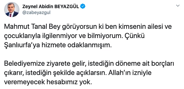Bunu üzerine Beyazgül'ün verdiği cevap tartışmalara neden oldu.