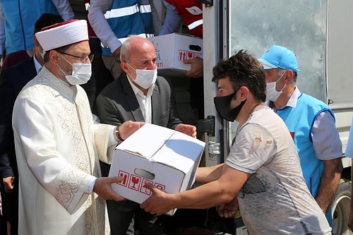 Giresun'a Giden Diyanet İşleri Başkanı Erbaş: 'Allah'tan Gelen Afetin Önüne Geçilmez, İsyan Etmeyin'