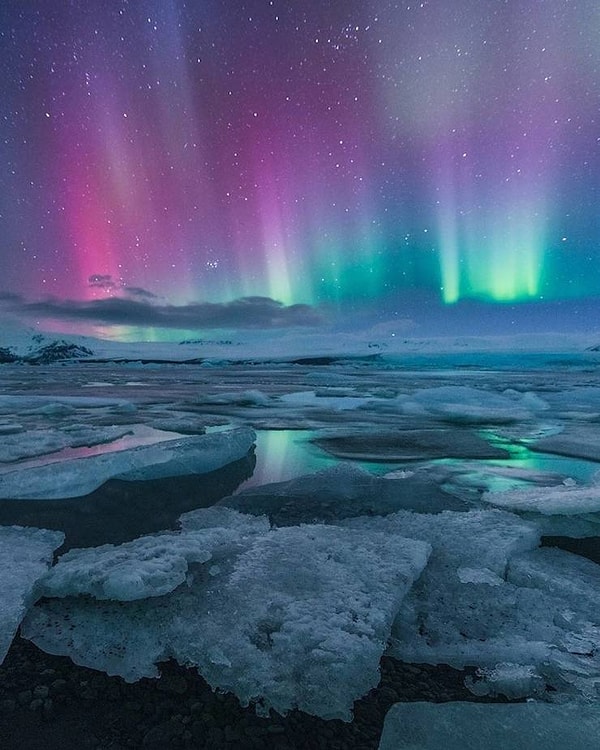 7. Северное сияние в Исландии