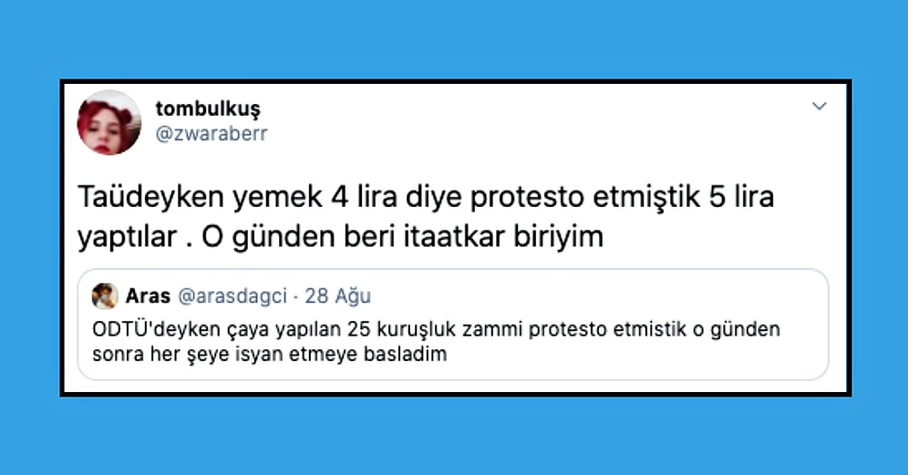 Okul Yıllarında Yapılan Zamları Protesto Ederek İçimizdeki Devrimci Ruha Selam Çakmış 17 Kişi