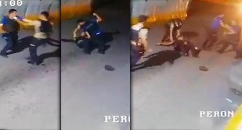 Polis, Bekçiyi Dövdü: Yol Ortasındaki Yumruk Yumruğa Kavga Kameralara Yansıdı!