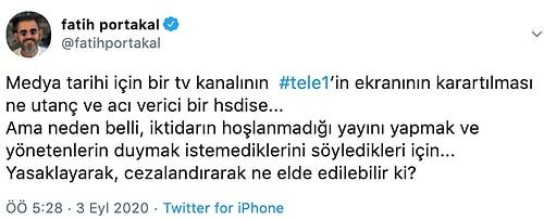 TELE1 Ekranları, RTÜK Tarafından 5 Gün Süreyle Karartıldı: 'Karartılıyoruz ama Susmayacağız'
