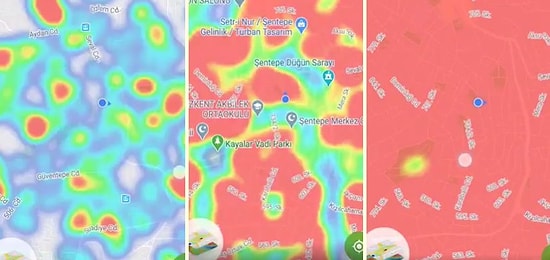 'Hayat Eve Sığar' Uygulaması Üzerinden Alınan Ekran Görüntüleri ile Ankara'nın Son 1 Ay İçindeki Koronavirüs Haritası