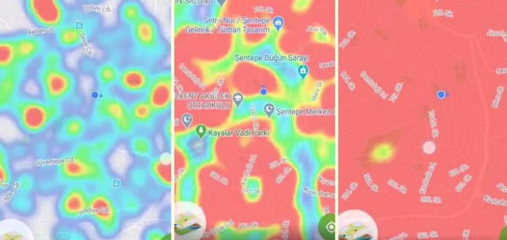 'Hayat Eve Sığar' Uygulaması Üzerinden Alınan Ekran Görüntüleri ile Ankara'nın Son 1 Ay İçindeki Koronavirüs Haritası