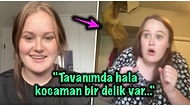 TikTok'ta Kendi Kendine Şarkı Söylerken Hemen Arkasındaki Tavandan Annesi Düşen Bahtsız Kız
