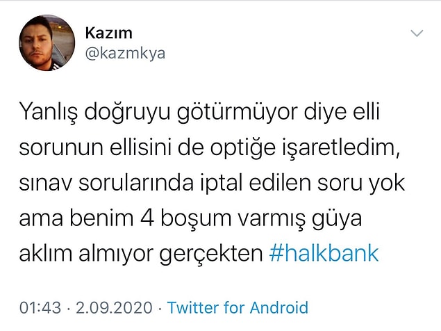 3. Boş bırakılmayan ama sonuçlarda boş olarak gösterilen yanıt meselesini pek çok kişi dile getirdi.
