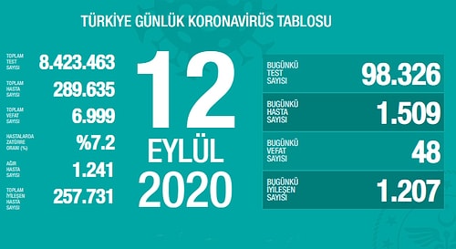 Koronavirüste Son Durum: Ağır Hasta Sayısı Artıyor, 48 Can Kaybı Var