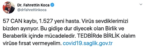 Ölü Sayısı 7 Bini Aştı: Son 24 Saatte 1.527 Yeni Vaka Tespit Edildi, 57 Kişi Yaşamını Yitirdi