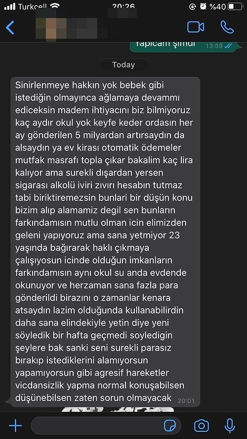 Ailesinden Aylık 5 bin TL Harçlık Alan Öğrencinin Annesinden Para İstemesi Üzerine Aldığı Hayat Dersi Gibi Cevap